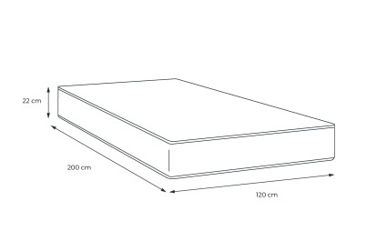 Matelas 120x200 cm Mémoire de forme - Actimemo Life