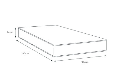 Matelas 105x190 cm Mémoire de forme - Vital Spa