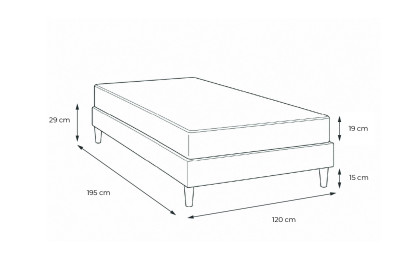 Ensemble Matelas Sommier 120x195 cm - Sommier Blanc (en kit) - Soft