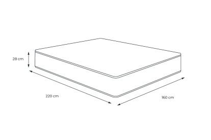 Matelas 160x220 cm Ressorts ensachés et Mémoire de forme - Vitalspring Recover
