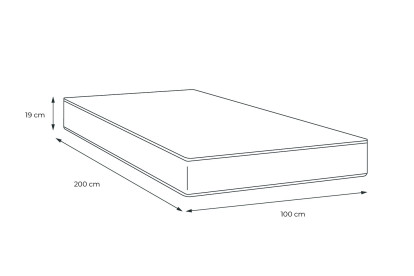 Matelas 100x200 cm Mousse Haute Densité - Soft