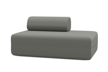 Canapé 2 places non convertible et modulable - Tissu lisse Gris