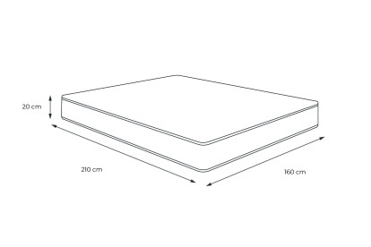 Matelas 160x210 cm Latex et mémoire de forme - Actilatex Pur