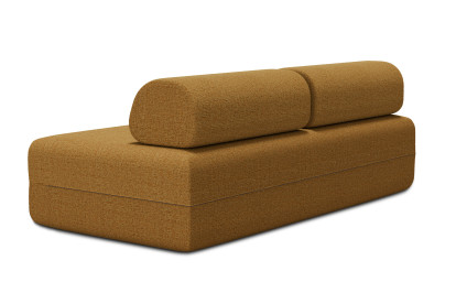 Canapé 3 places non convertible et modulable - Tissu tweed Jaune