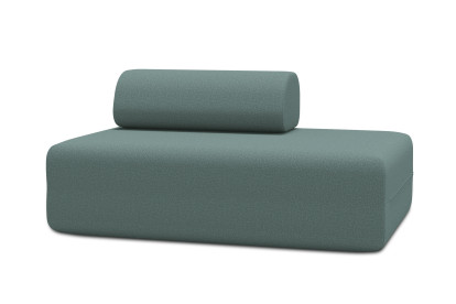 Canapé 2 places non convertible et modulable - Tissu lisse Vert