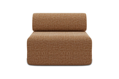 Fauteuil non convertible et modulable - Tissu tweed Marron
