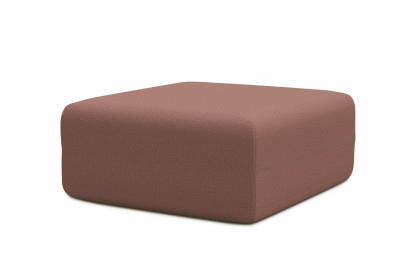 Pouf non convertible et modulable - Tissu lisse Terracotta