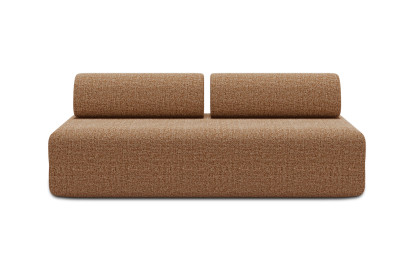 Canapé 3 places non convertible et modulable - Tissu tweed Marron