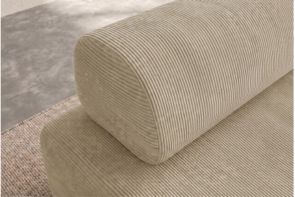 Fauteuil non convertible et modulable - Velours côtelé Beige