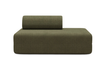 Canapé 2 places non convertible et modulable - Velours côtelé XL Vert