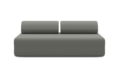 Canapé 3 places non convertible et modulable - Tissu lisse Gris