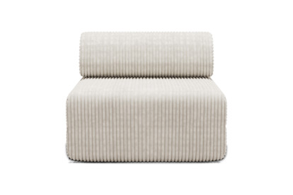Fauteuil non convertible et modulable - Velours côtelé XL Blanc