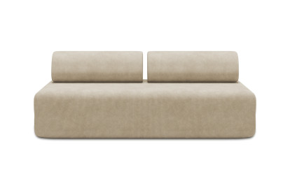 Canapé 3 places non convertible et modulable - Velours côtelé Beige