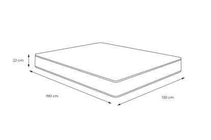 Matelas 130x190 cm Ressorts ensachés et Mémoire de forme - Actiflex Dream