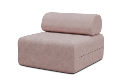 Fauteuil non convertible et modulable - Velours côtelé Rose pâle