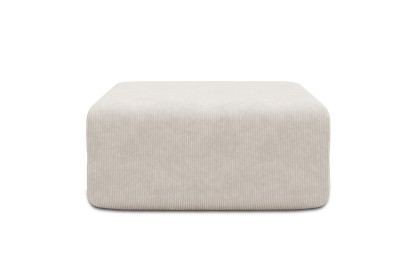 Pouf non convertible et modulable - Velours côtelé Blanc