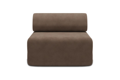 Fauteuil non convertible et modulable - Velours côtelé Taupe