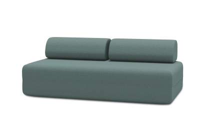 Canapé 3 places non convertible et modulable - Tissu lisse Vert