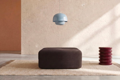Pouf non convertible et modulable - Velours côtelé Marron