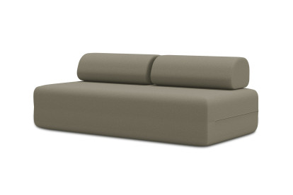 Canapé 3 places non convertible et modulable - Tissu lisse Taupe