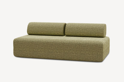 Canapé 3 places non convertible et modulable - Tissu tweed Vert