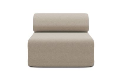 Fauteuil non convertible et modulable - Tissu lisse Beige