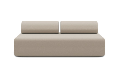 Canapé 3 places non convertible et modulable - Tissu lisse Beige