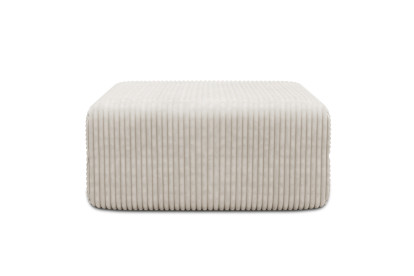 Pouf non convertible et modulable - Velours côtelé XL Blanc
