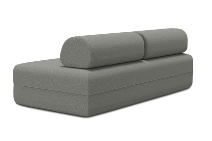 Canapé 3 places non convertible et modulable - Tissu lisse Gris