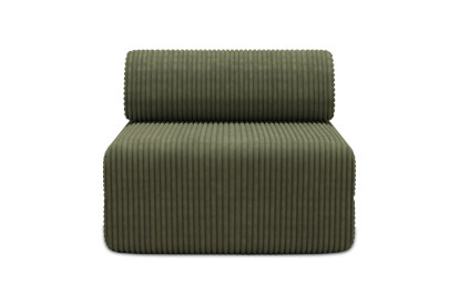 Fauteuil non convertible et modulable - Velours côtelé XL Vert