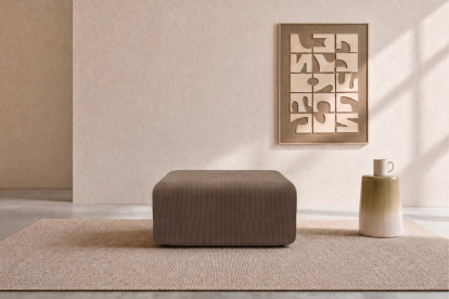 Pouf non convertible et modulable - Velours côtelé Taupe