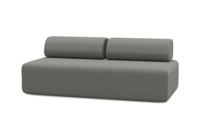 Canapé 3 places non convertible et modulable - Tissu lisse Gris