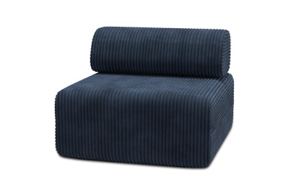 Fauteuil non convertible et modulable - Velours côtelé XL Bleu