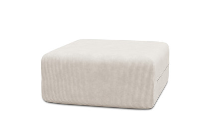 Pouf non convertible et modulable - Velours côtelé Blanc