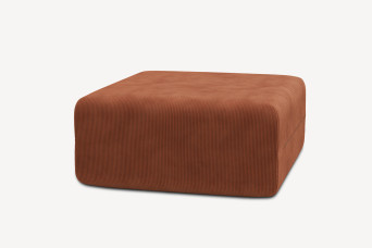 Pouf non convertible et modulable - Velours côtelé Terracotta
