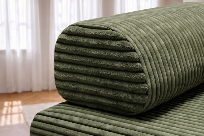 Fauteuil non convertible et modulable - Velours côtelé XL Vert