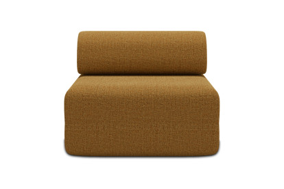 Fauteuil non convertible et modulable - Tissu tweed Jaune