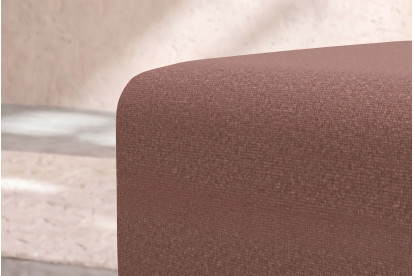 Pouf non convertible et modulable - Tissu lisse Terracotta