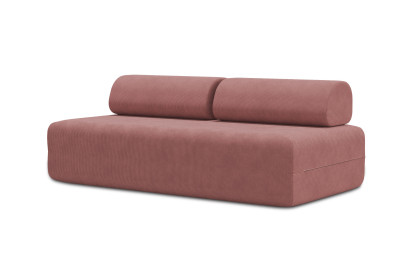 Canapé 3 places non convertible et modulable - Velours côtelé Rose