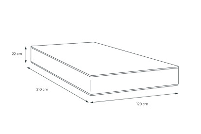 Matelas 120x210 cm Mémoire de forme - Actimemo Sleep