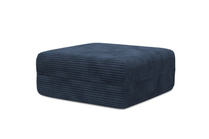 Pouf non convertible et modulable - Velours côtelé XL Bleu