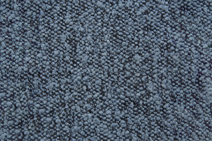 Lit 90x190 cm - Sommier tapissier H35 cm + tête de lit à lignes - Tissu Bouclette Bleu