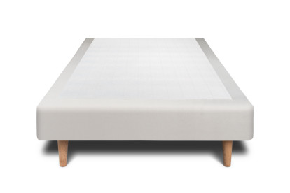 Sommier Tapissier 80x200 cm - H29 cm - Velours - Gris clair