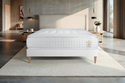 Matelas 90x190 cm Ressorts ensachés et Mémoire de forme - Vingt-Quatre PLUS
