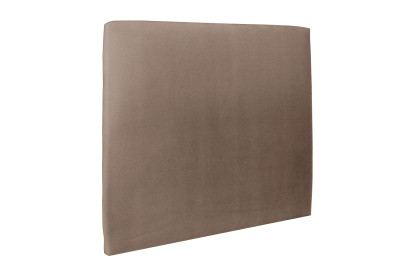 Lit 140x190 cm - Sommier tapissier H35 cm + tête de lit tapissée - Tissu Velours Taupe