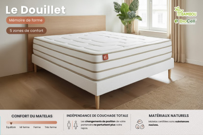 Matelas 160x200 cm Mémoire de forme - Le Douillet
