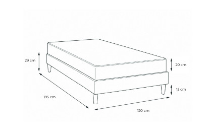 Ensemble Matelas Sommier 120x195 cm - Sommier Blanc (en kit) - Actiflex Pur