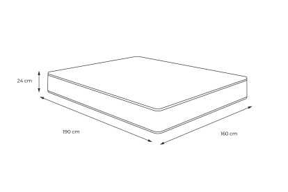 Matelas 160x190 cm Latex et mémoire de forme - Actilatex Tech
