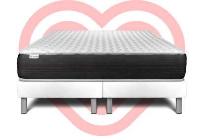 Ensemble Matelas Sommier 180x200 cm - 2 Sommiers Blanc - Vitalspring