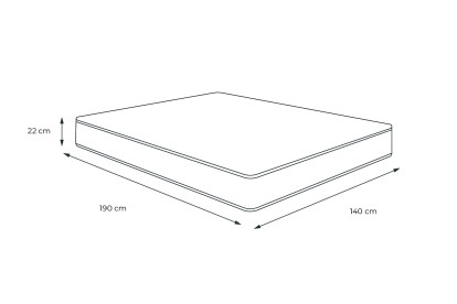 Matelas 140x190 cm Ressorts ensachés et Mémoire de forme - Actiflex Dream